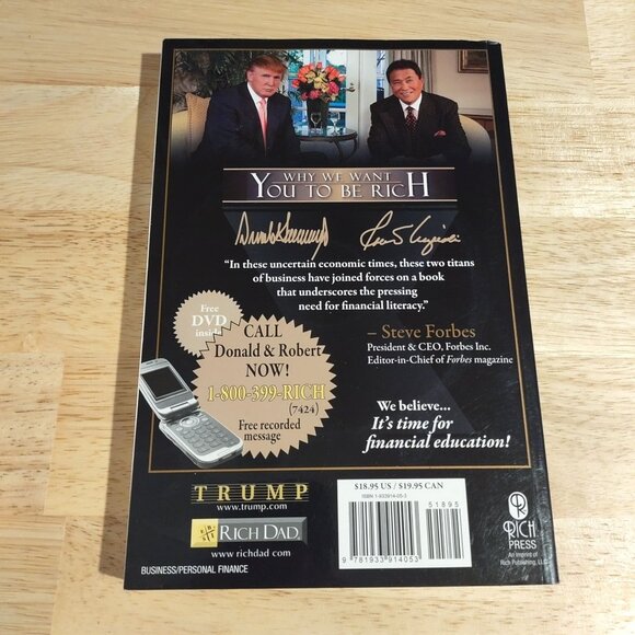 Why We Want You To Be Rich By Donald Trump & Robert Kiyosaki Paperback Book - Picture 2 of 2